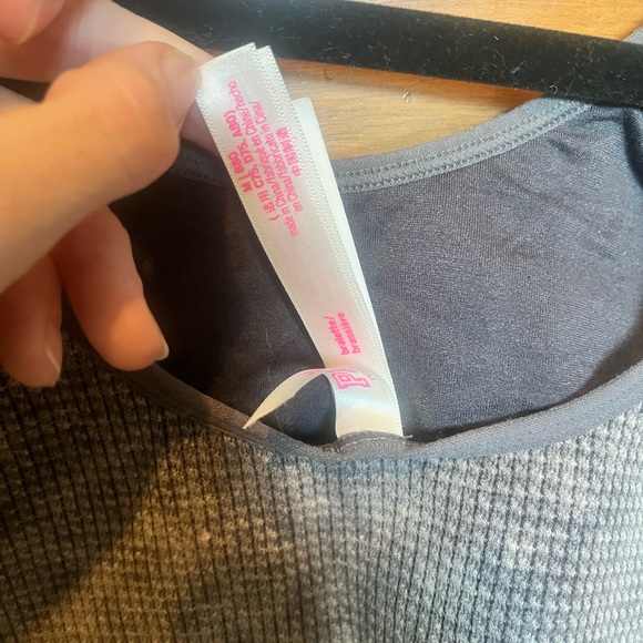 PINK Victoria’s Secret taupe dark gray textured stretchy bralette sports bra • M - Picture 10 of 10